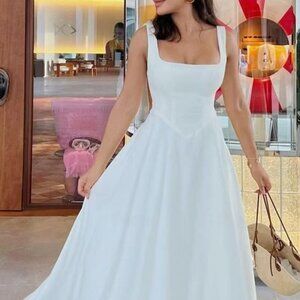 Chic Cinch Waist Cami Dress | Flattering Strappy A-Line Summer Dress